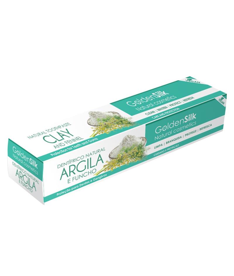Embalagem de Golden Silk Dentífrico de Argila e Funcho — 75 ml