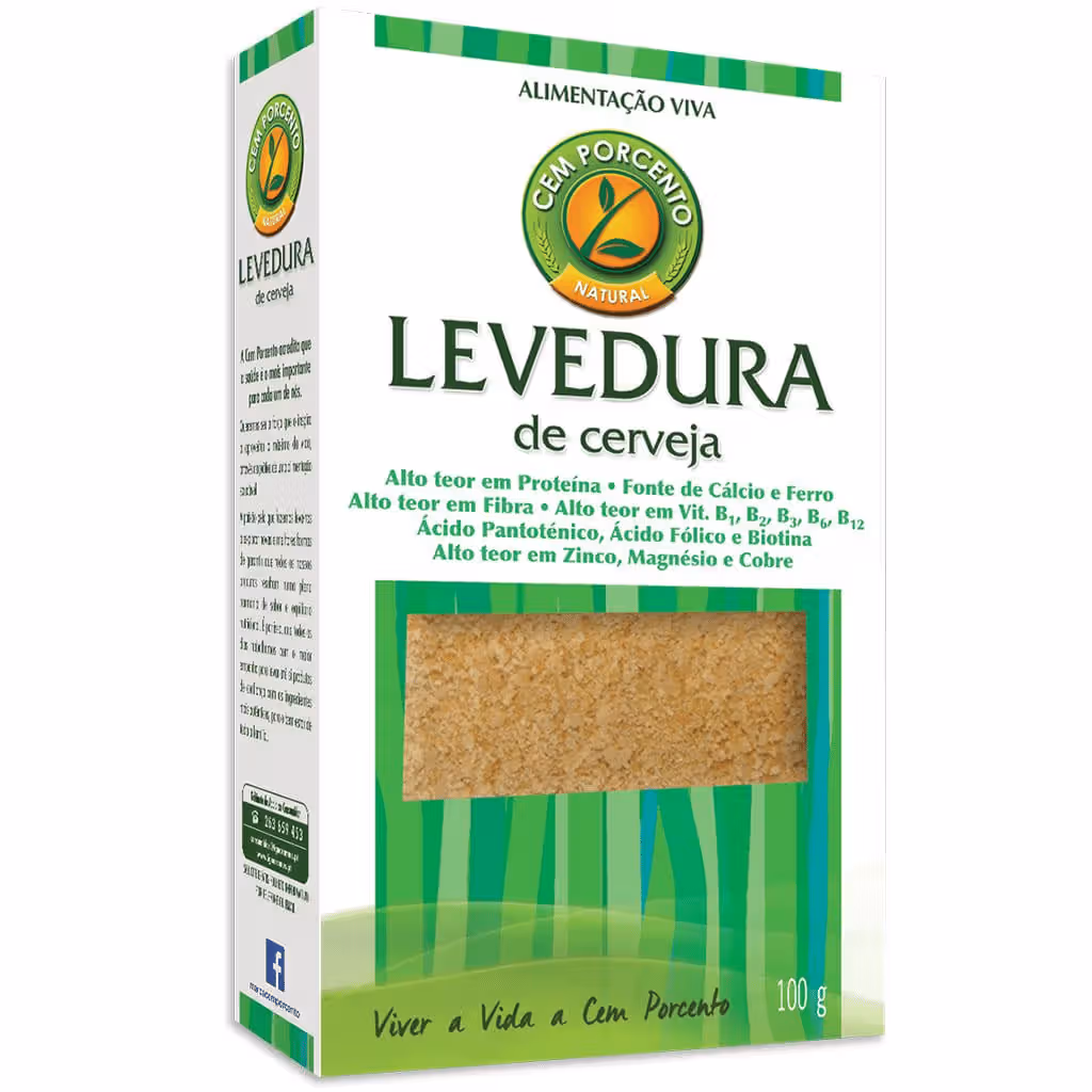 Embalagem de Levedura de Cerveja em Flocos — 100 g