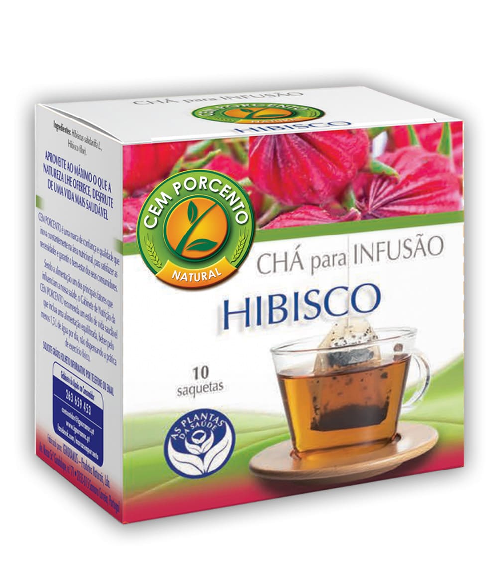 Embalagem de Infusão de Hibisco — 10 saquetas
