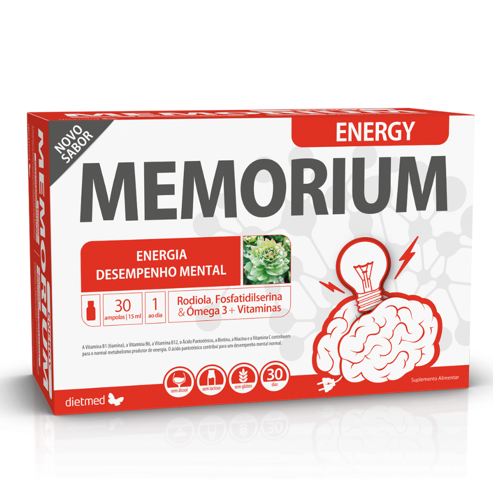 Embalagem de MEMORIUM ENERGY 30 x 15ml ampolas