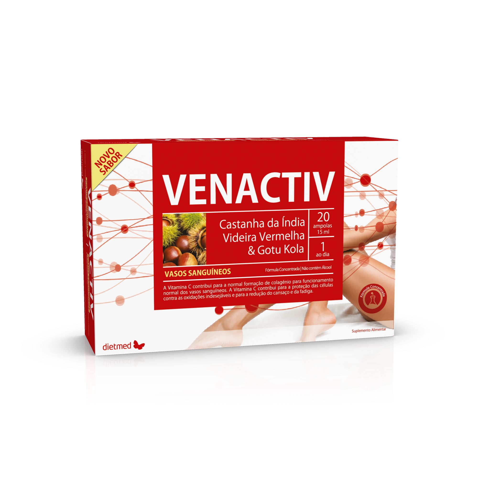 Embalagem de VENACTIV 20 x 15ml ampolas