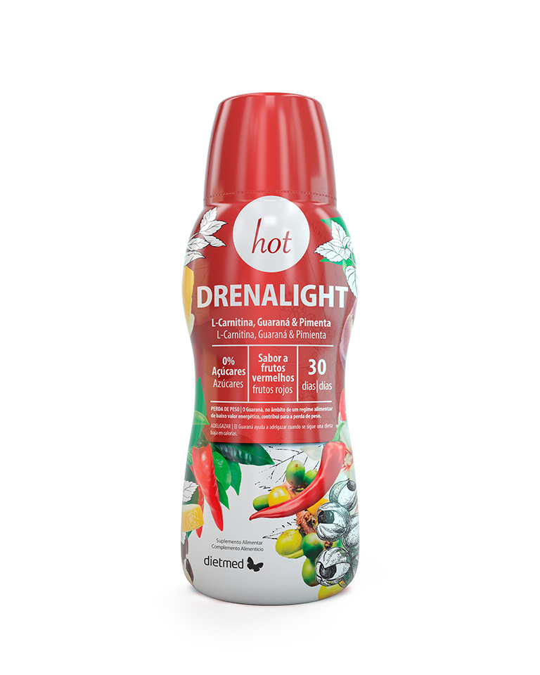 Embalagem de DRENALIGHT HOT 600ml solucao oral