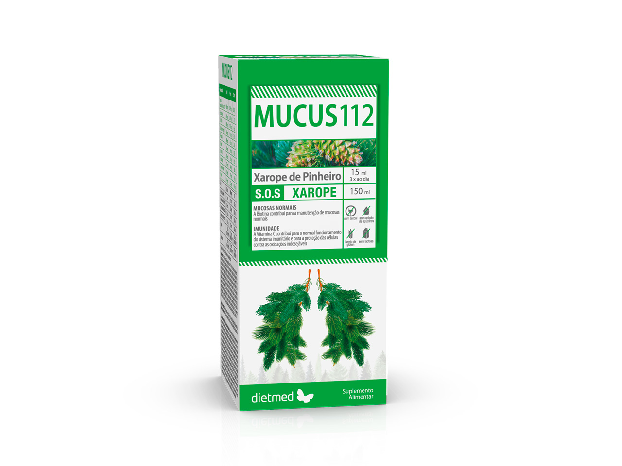 Embalagem de MUCUS112 150ml xarope