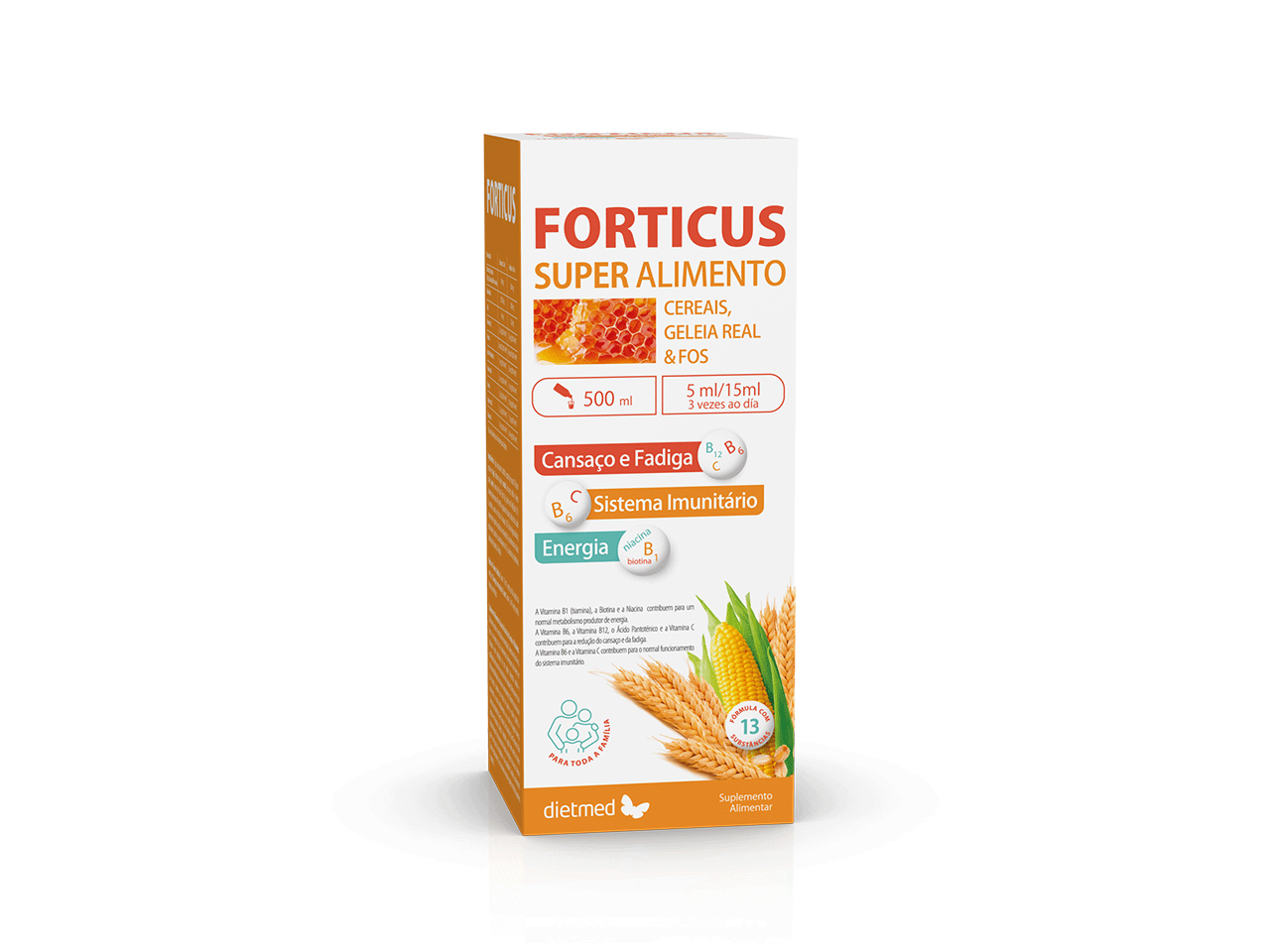 Embalagem de FORTICUS SUPER ALIMENTO 500ml solução oral