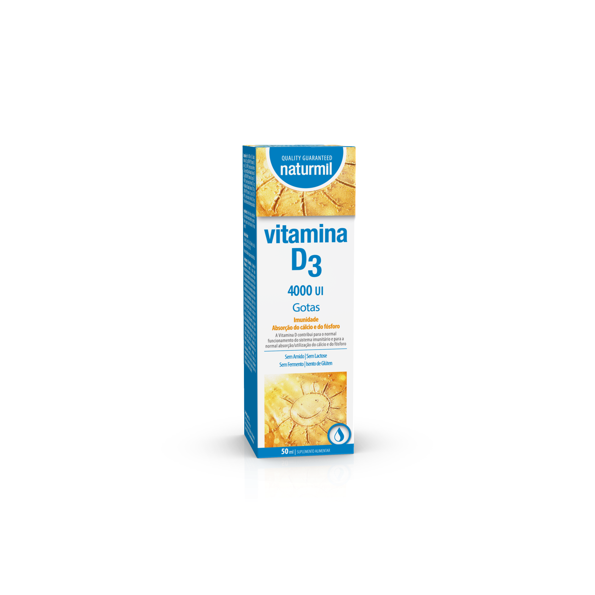Embalagem de VITAMINA D3 4000 U.I. 50ml Gotas