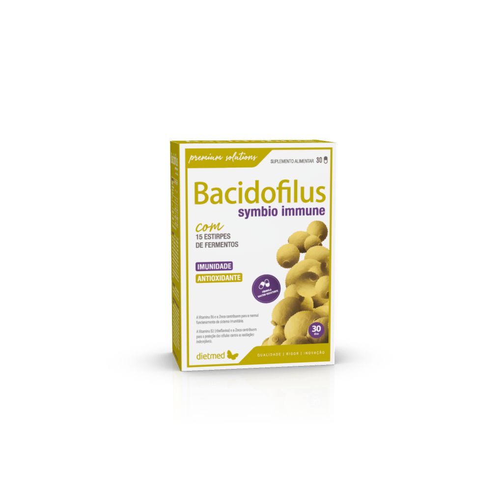 Embalagem de BACIDOFILUS SYMBIO IMMUNE 30 capsulas