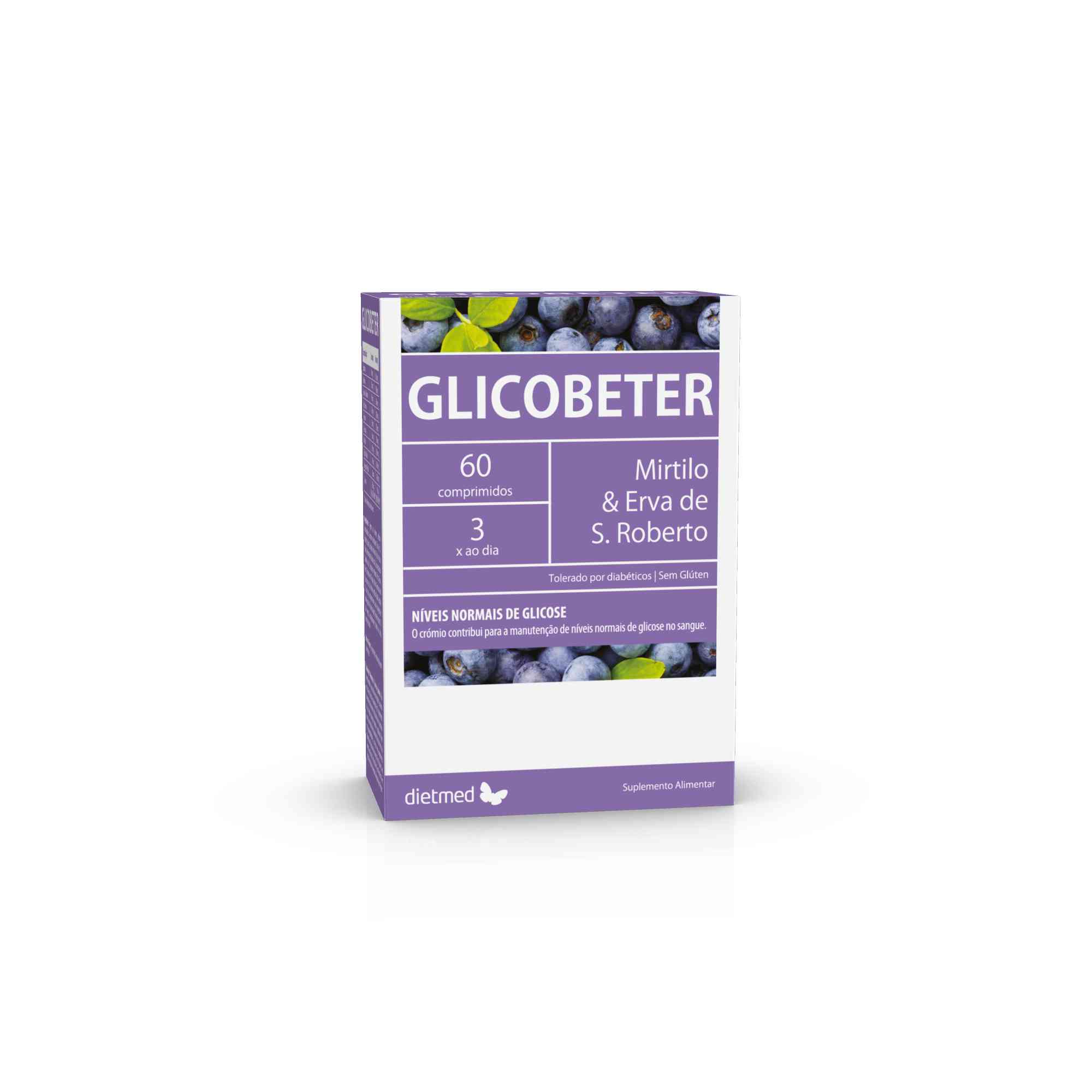Embalagem de GLICOBETER 60 comprimidos