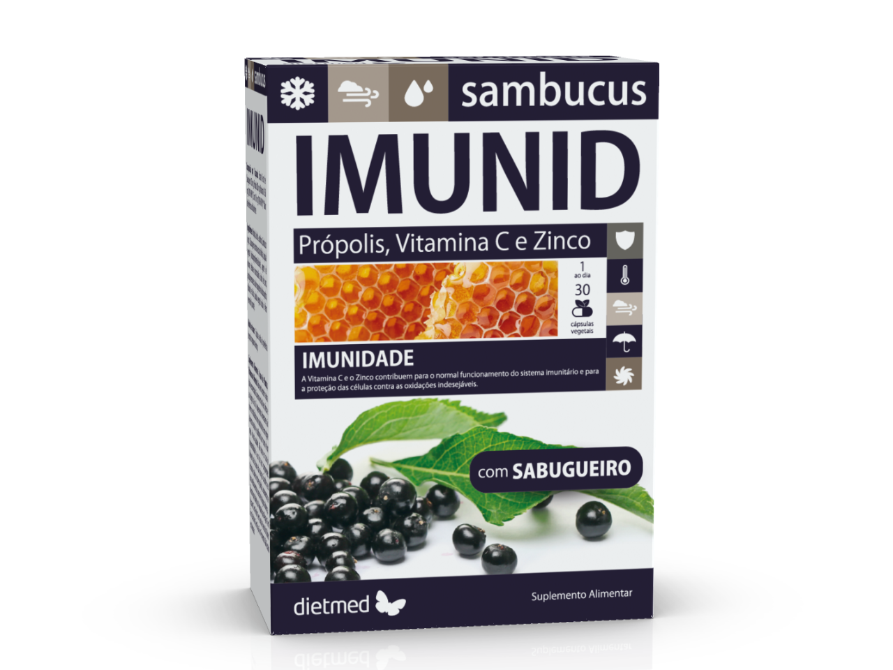 Embalagem de IMUNID SAMBUCUS 30 cápsulas vegetais