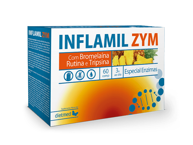 Embalagem de INFLAMIL ZYM 60 comprimidos