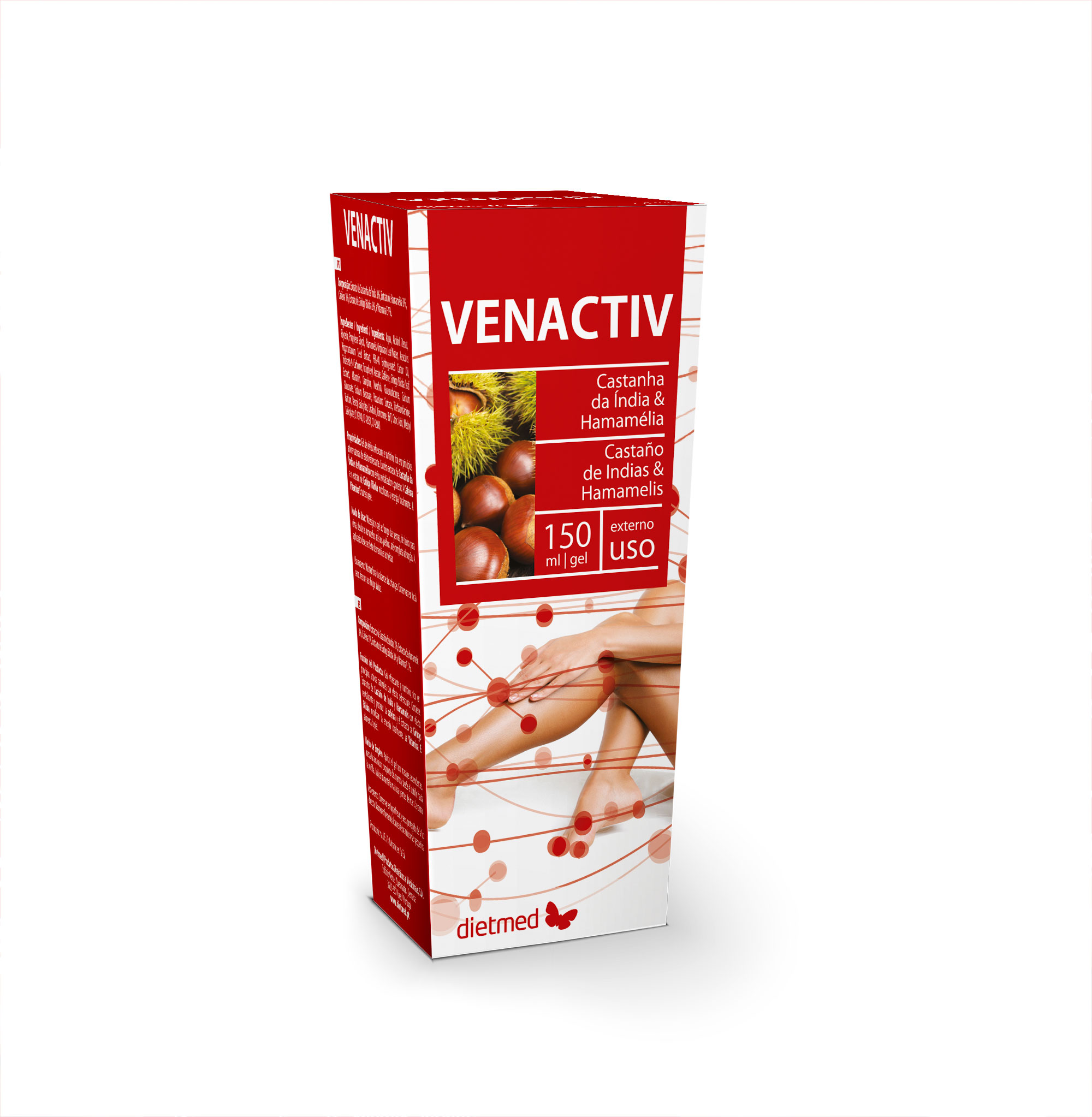 Embalagem de Venactiv — gel 150 ml