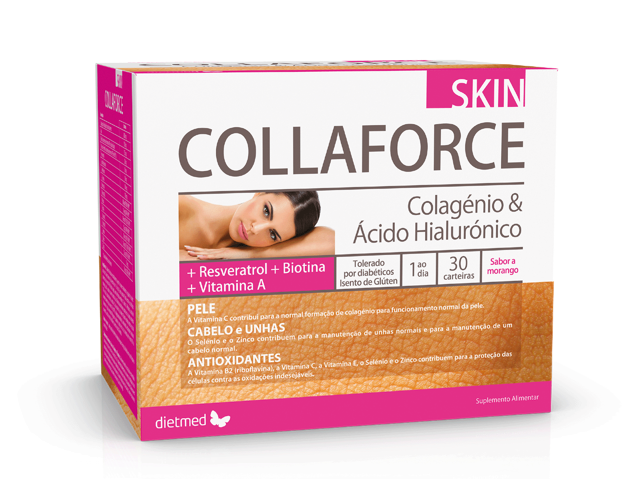 Embalagem de COLLAFORCE SKIN 30 carteiras