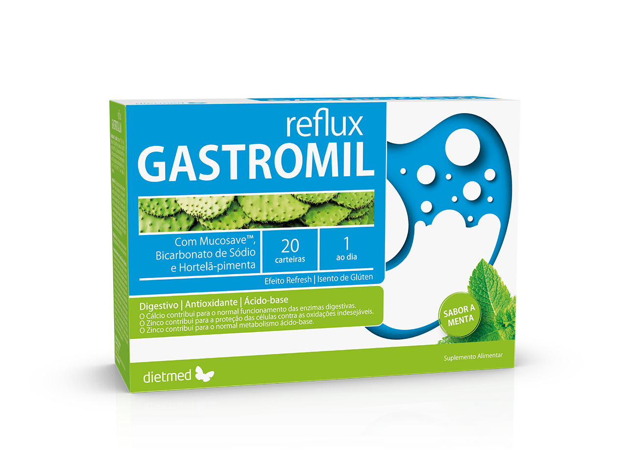 Embalagem de GASTROMIL REFLUX 20 x 6g carteiras