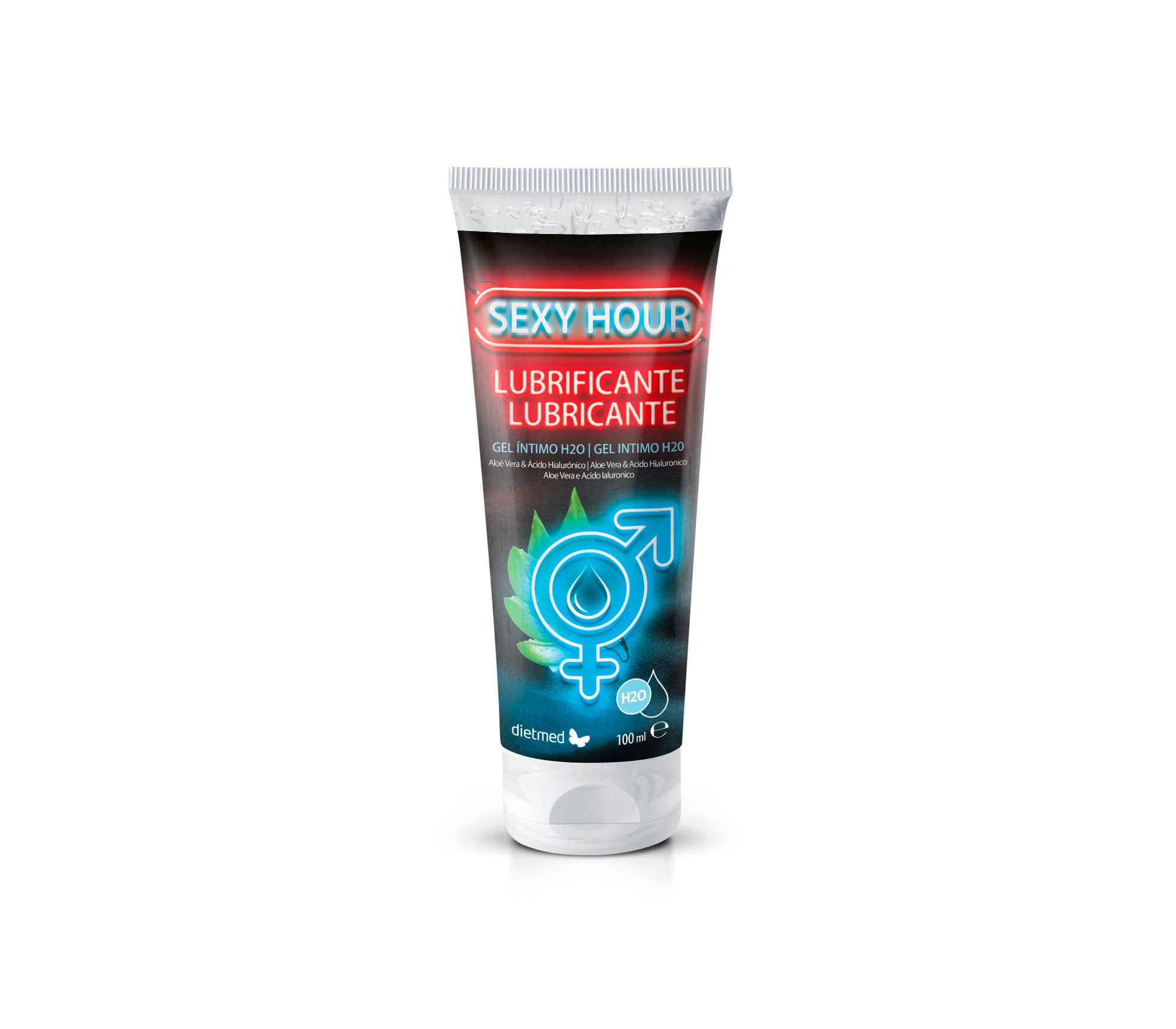 Embalagem de Sexy Hour — lubrificante 100 ml