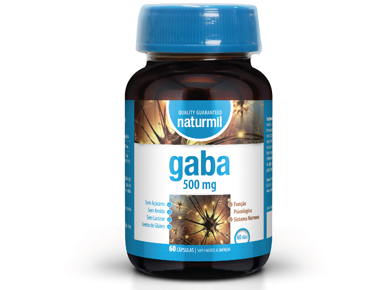 Embalagem de GABA 500mg 60 cápsulas