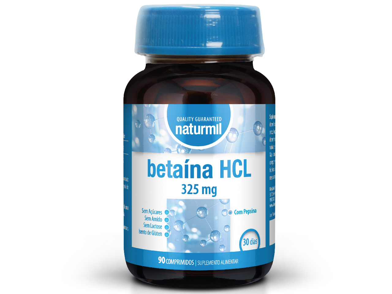 Embalagem de Betaína HCl — 90 comprimidos