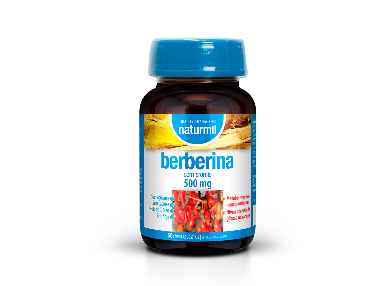 Embalagem de BERBERINA 500mg 60 cápsulas vegetais