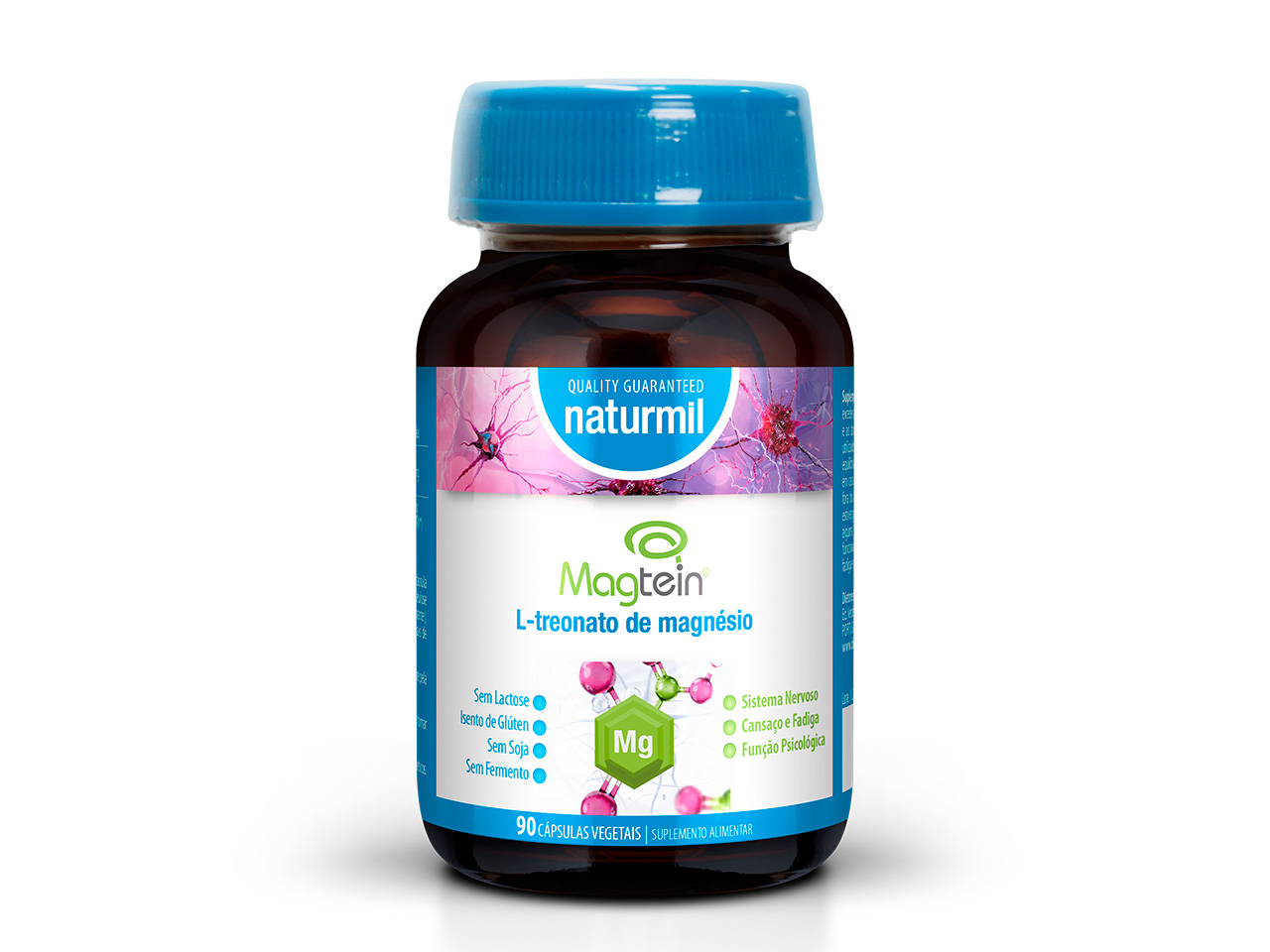 Embalagem de Magtein® Treonato de Magnesio 90 cápsulas vegetais