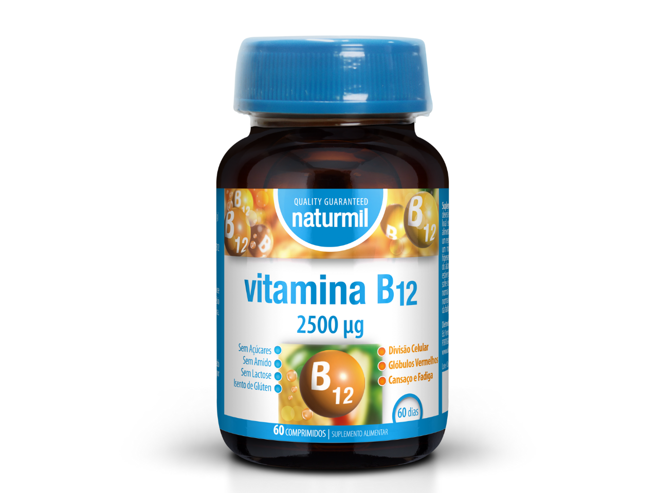 Embalagem de VITAMINA B12 60 comprimidos
