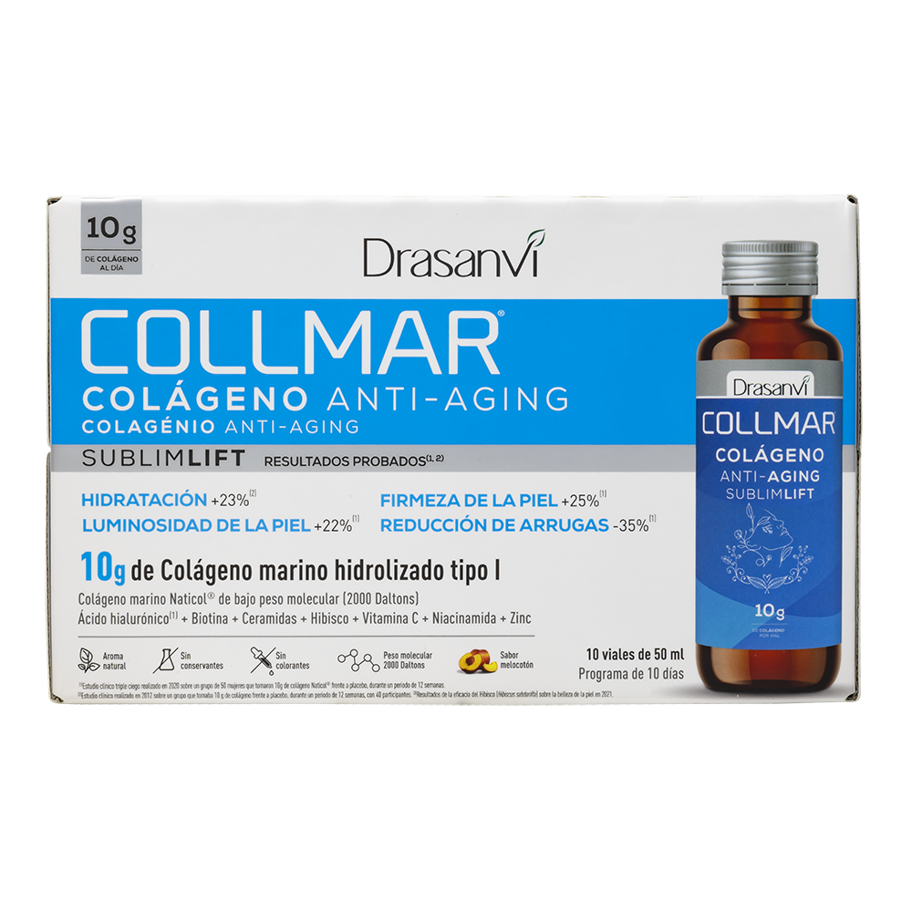 Embalagem de Collmar Bebível SublimLift Pêssego 10 × 50 ml