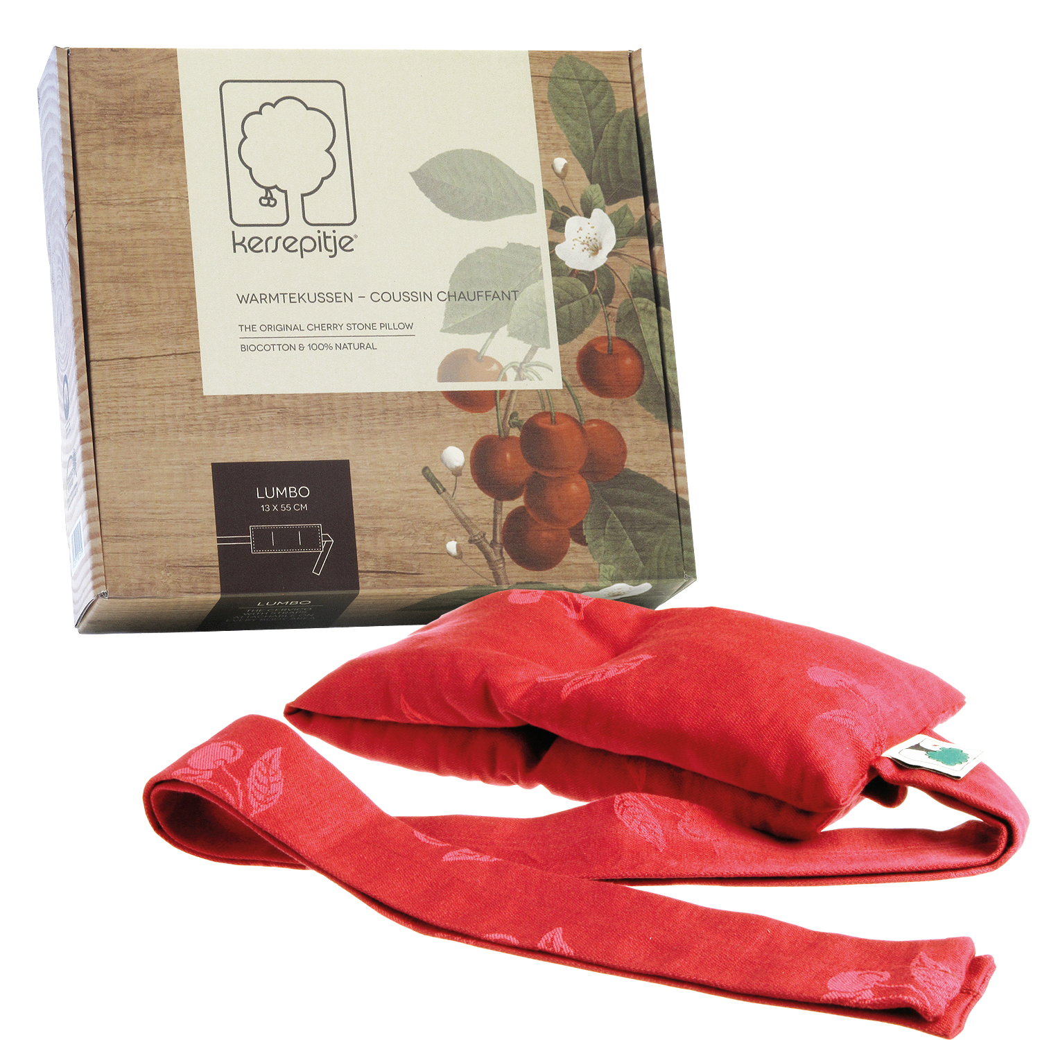 Embalagem de Almofada de Caroços de Cereja Lumbo — 13 × 55 cm