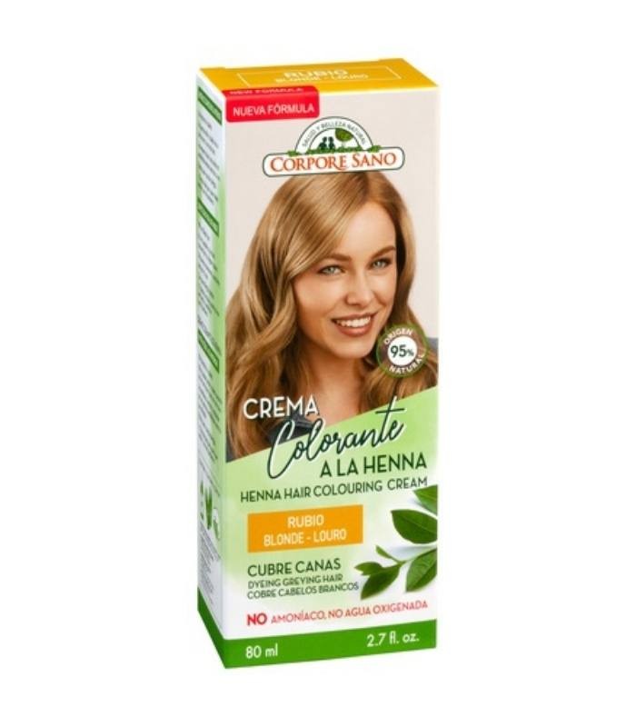 Embalagem de Creme Colorante com Henna Louro — 60 ml