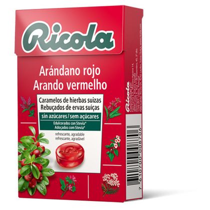 Embalagem de Rebuçados de Arando Vermelho sem Açúcar — 50 g