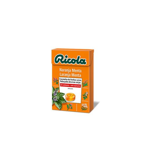 Embalagem de Rebuçados de Laranja e Menta sem Açúcar — 50 g