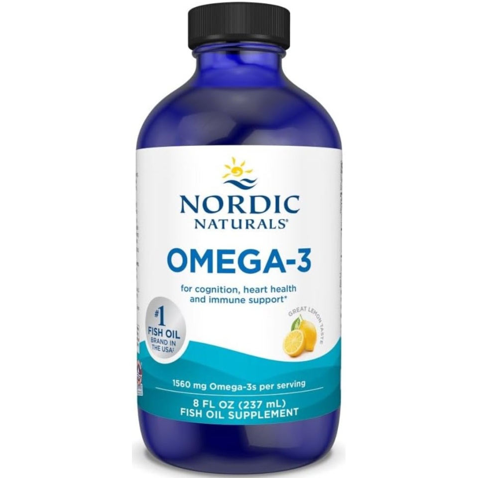 Embalagem de Omega-3 Líquido Limão — 237 ml