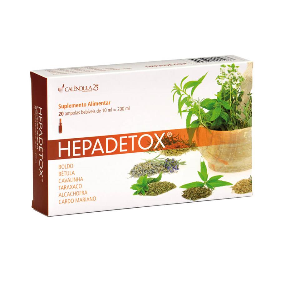Embalagem de Hepadetox — 20 ampolas